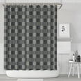 thumbnail image 1 of Dark Gray and Light Gray Checkered Pattern Shower Curtain 72"x84" ,Bathroom Decorative Shower Curtains Set with 12 Hooks,Modern Waterproof Washable Shower Curtain, 1 of 6