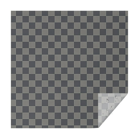 Dark Gray and Light Gray Checkered Pattern Square Tablecloth,Waterproof Square Table Cover,Wipeable Spillproof Washable Table Cover for Home Kitchen Party Decor 42"X42"(107x107cm)