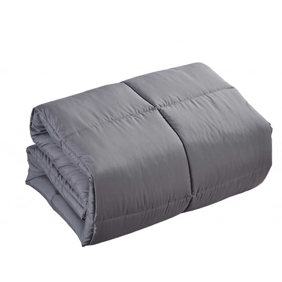 Dark Gray Medium Warmth Down Alternative Comforter King California King