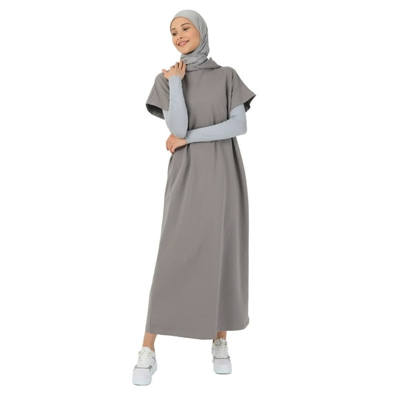 Dark Gray - Modest Dress - Refka