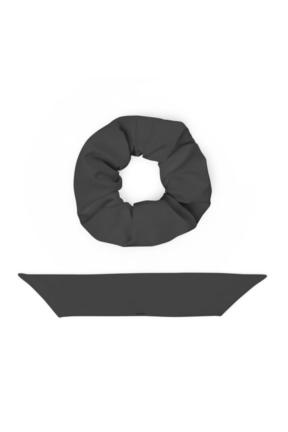 Dark Gray Recycled Scrunchie (Ponytail Holder)