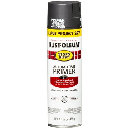 Dark Gray, Rust-Oleum Stops Rust Automotive Flat Primer Spray, 15 oz