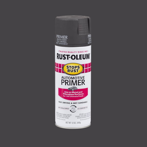 Dark Gray, Rust-Oleum Stops Rust Automotive Primer Spray Paint-2089830, 12 oz