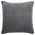 thumbnail image 1 of Dark Gray Solid Pearl Beaded Edge Throw Pillow, 1 of 5