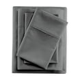 thumbnail image 1 of Dark Gray Split- King Size Sheet Set Soft Brushed Bed Sheets Microfiber Hotel Luxury Set of 4 Pieces – Flat Sheet Fitted Sheet 2 Pillowcases 15 " Deep Pocket Fade Wrinkle Stain Resistant Bedding, 1 of 6