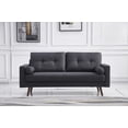 thumbnail image 1 of Dark Gray Stationary Fabric Tufted Back Sofa with Arm Pillows, 1 of 2