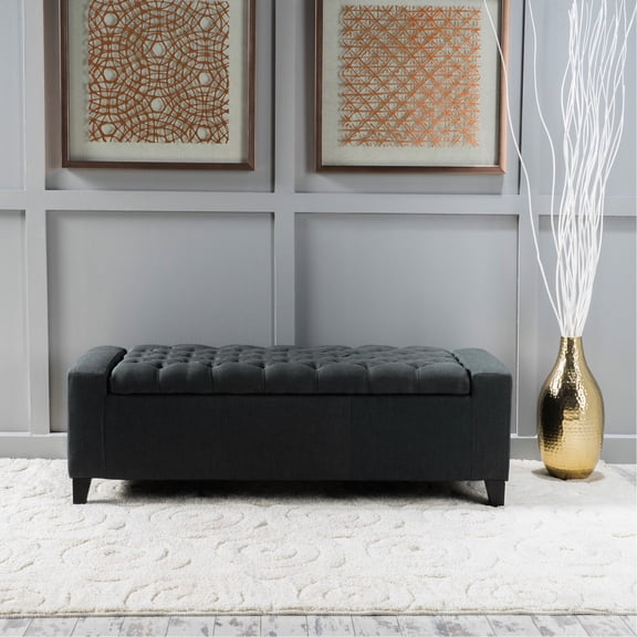 Dark Gray Storage With Stylish Look - 20.50”d X 51.00”w 16.54”h Adds Elegance To Your Room For Home Keeps Organized