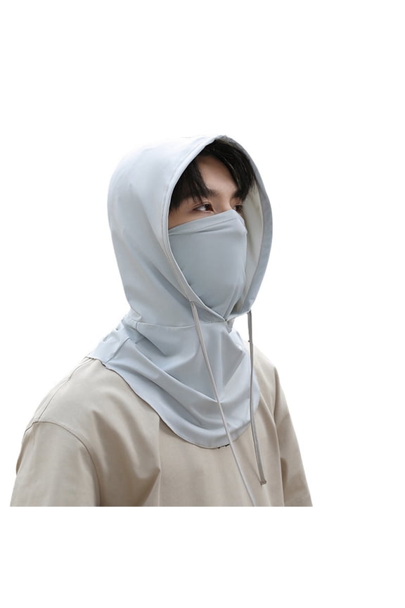 Dark Gray Sun Protection Mask, Full Face Hooded Sun Protection Mask, Outdoor Riding Sun Protection UV Hood