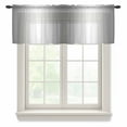 thumbnail image 1 of Dark Gray Valance Curtains for Kitchen/Living Room/Bathroom/Bedroom Window, Rod Pocket Small Topper Half Short Window Curtains Voile Sheer Scarf, Gradient White Abstract Minimalist Stripe 60"x18", 1 of 8
