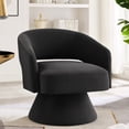 thumbnail image 1 of Dark Gray Velvet Accent Lounge Chair, 360 Degree, Modern Luxury Degree Swivel Chair For Bedroom, Velvet, Stylish Design, 1 of 5
