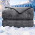 thumbnail image 1 of Dark Gray Waffle Queen(90"x90") Waffle Weave Comforter, 1 of 7