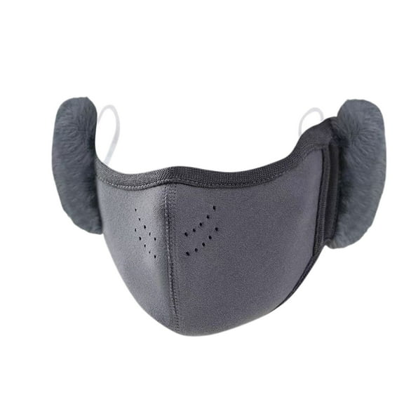Dark Gray Winter Warm Face Mask with Ear Protection, 9.4x5.1x0.39in - Windproof, High-Density Thermal Insulation for Cold Weather Activities and Outdoor Protection