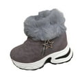 thumbnail image 1 of Dark Gray Women Star Detail Height Increasing Warm Boots In Rich Hue For Autumn And Winter Style Snow Boots Suitable For Outdoor Use, 1 of 9