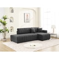 thumbnail image 1 of Dark Gray Wool Sectional With Chaise For Living Room 3 And Elegant, 1 of 6