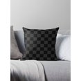 Dark Gray and Black Checkered Pattern Throw Pillow Covers Cases Cushion