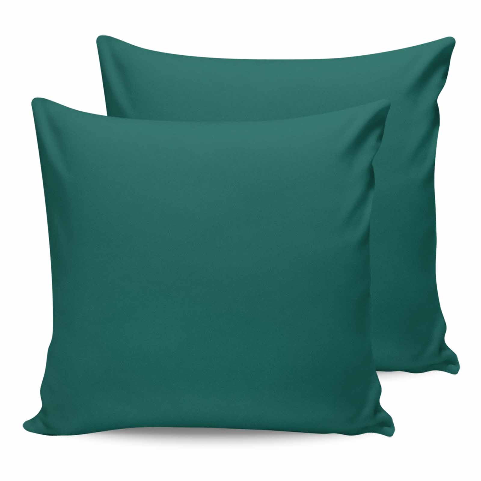 Dark Green 18x18 Pillow Covers Set of 2, Farmhouse Solid Green Color Modern Art Throw Pillow Covers Decorative Couch Cushion Case, Microfiber Square Pillowcases for Bedroom Car Living Room