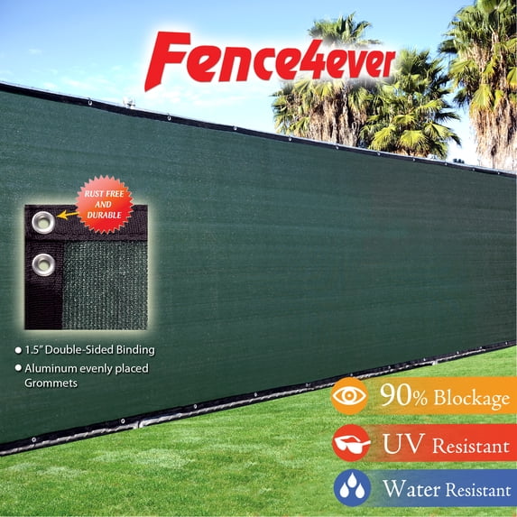 Dark Green 6'x25' Fence Privacy Screen Windscreen Shade Cover Mesh Fabric Tarp