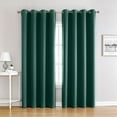 thumbnail image 1 of Dark Green 99% Blackout Curtains 2 Panels for Bedroom Farmhouse Window Treatment Textured Triple Weave Room Darkening with 8 Grommets Top Drapes for Living Room, 40"W X 99"L, 1 of 1