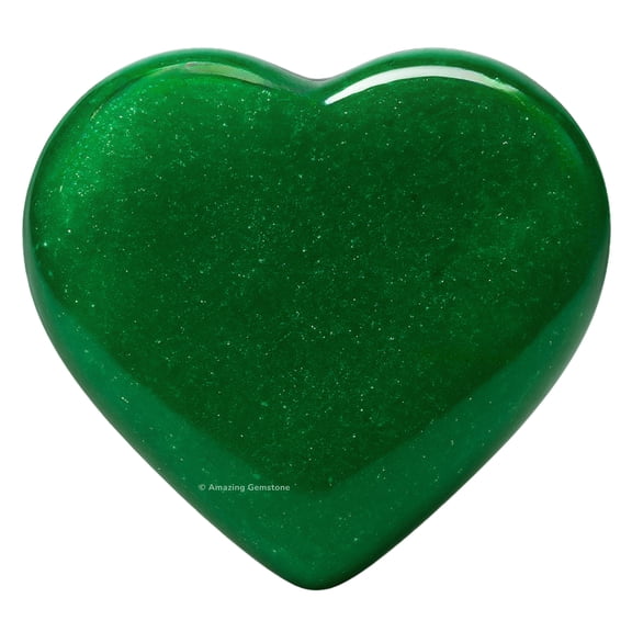 Dark Green Aventurine Stone Heart - Pack of 2 Crystal Heart Stones