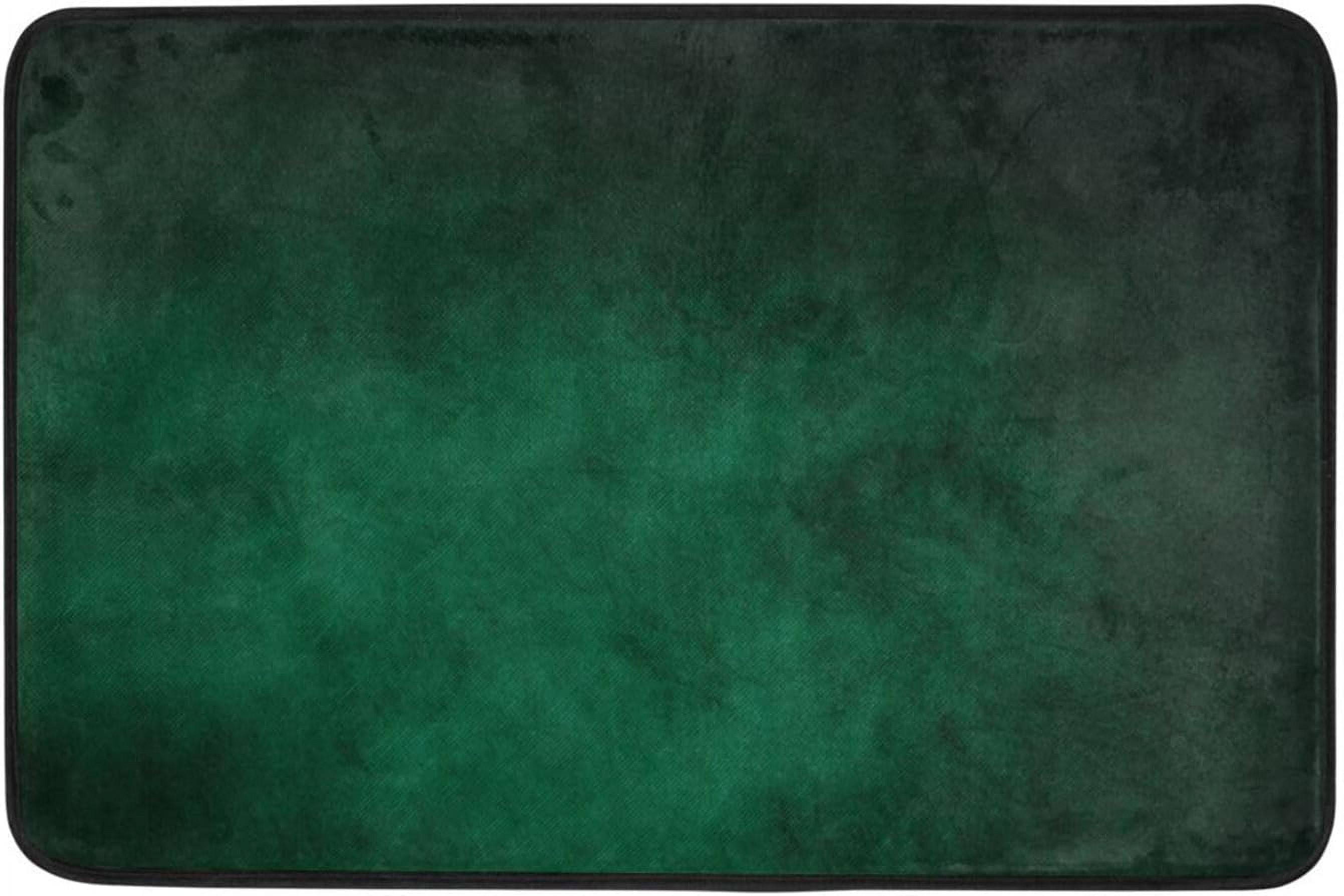 Dark Green Bathroom Rug 18x30 inch,Non Slip Soft Bath Rugs Water