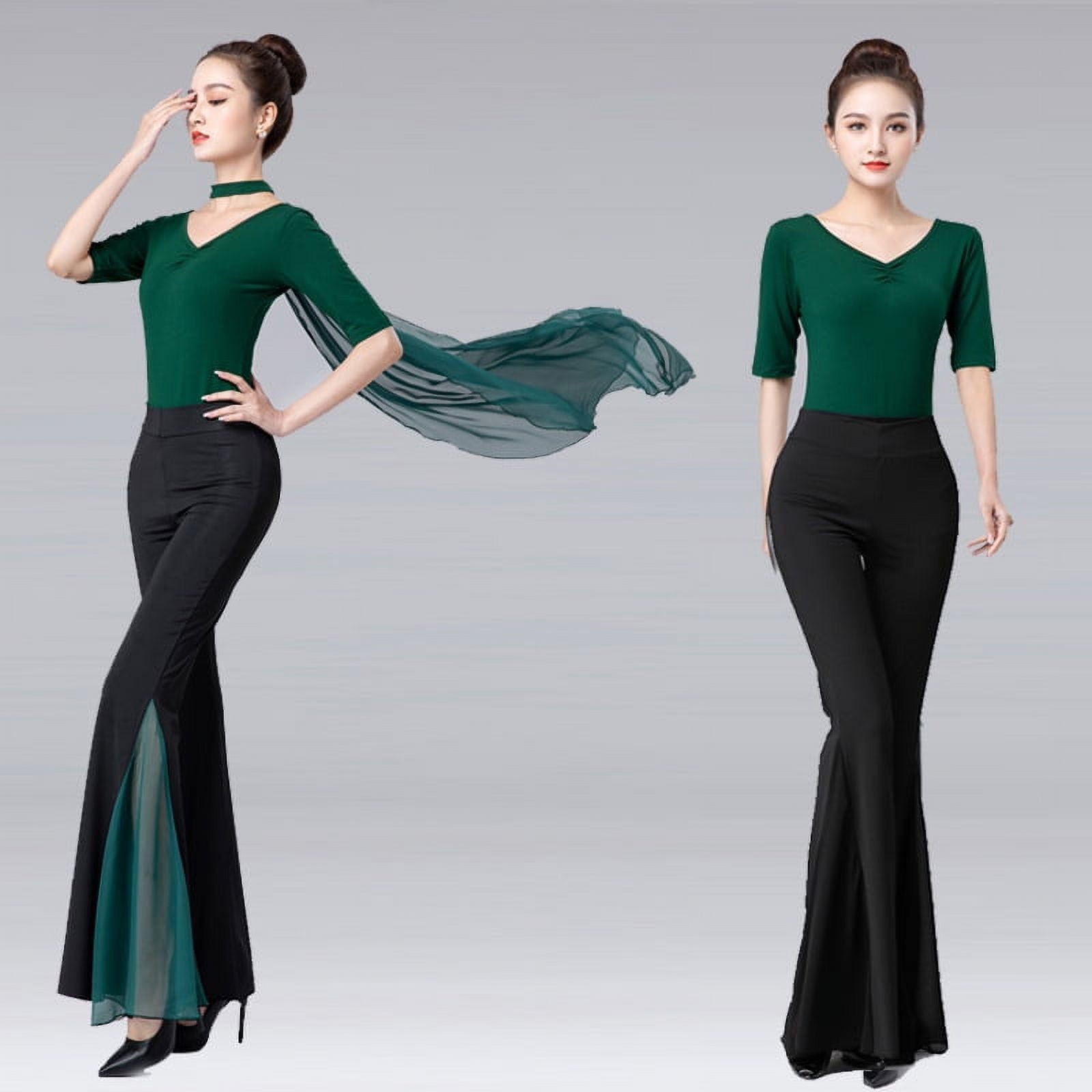 Dark Green Body Clothes Dance Clothes Show Model Ballet Practice