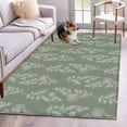 thumbnail image 1 of Dark Green Botanical Area Rugs 3'x5', Washable Small Throw Rugs for Living Room Bedroom, Pastoral Elegant Spring Floral Indoor Outdoor Rug Non-Slip Low Pile Carpet Runner Reversible Floor Mats, 1 of 8