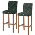 thumbnail image 1 of Dark Green Botanical Wildflowers Bar Stool Covers - Stretch Dining Chair Covers Set of 2, Rustic Floral Bar Chair Cover Removable Counter Stool Pub Chairs Slipcovers Protectors for Kitchen/Cafe, 1 of 9