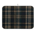 thumbnail image 1 of Dark Green Brown Tartan Dish Drying Mat 16x18 Absorbent Microfiber Draining Rack Pad for Kitchen Counter Sink, 1 of 8