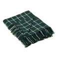 thumbnail image 1 of Dark Green Checked Plaid Throw 50x60 with 3" Fringe, 1 of 3