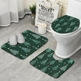 thumbnail image 1 of Dark Green Christmas Tree Pattern Bathroom Rugs Sets 3 Piece,Toilet Cover Set,Absorbent Non Slip Bathroom Mats Sets with U-Shaped Contour Rug Toilet Rug Set, 1 of 5