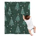 thumbnail image 1 of Dark Green Christmas Tree Pattern Blanket,Comfortable Soft Flannel Throw Blanket,All Season,Warm Lightweight Blankets for Sofa Bed Couch Living Room Chair,30"x40", 1 of 4
