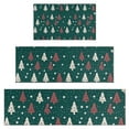 thumbnail image 1 of Dark Green Christmas Tree Pattern Kitchen Rugs Sets Of 3,Kitchen Runner Rugs Non Skid Washable,Decorative Kitchen Floor Mats for Kitchen,Sink,Laundry,17"x30"+ 17"x47" + 17"x59", 1 of 6