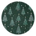 thumbnail image 1 of Dark Green Christmas Tree Pattern Round Blanket,Comfortable Soft Flannel Throw Blanket,All Season,Warm Lightweight Blankets for Sofa Bed Couch Living Room Chair 47"x47", 1 of 5