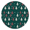 thumbnail image 1 of Dark Green Christmas Tree Pattern Round Fitted Tablecloth with Elastic Edge,Dining Table Cover Waterproof,Outdoor Round Tablecloth for Camping,Dining,Indoor and Outdoor, 1 of 7