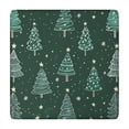 thumbnail image 1 of Dark Green Christmas Tree Pattern Square Fitted Tablecloth with Elastic Edge,Square Table Cover,Washable Elastic Table Cover for Home Kitchen Party Decor 34"x34", 1 of 6