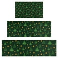 thumbnail image 1 of Dark Green Christmas Tree and Star Pattern Kitchen Rugs Sets Of 3,Kitchen Runner Rugs Non Skid Washable,Decorative Kitchen Floor Mats for Kitchen,Sink,Laundry,17"x30"+ 17"x47" + 17"x59", 1 of 6