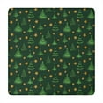 thumbnail image 1 of Dark Green Christmas Tree and Star Pattern Square Fitted Tablecloth with Elastic Edge,Square Table Cover,Washable Elastic Table Cover for Home Kitchen Party Decor 34"x34", 1 of 6