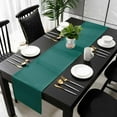 thumbnail image 1 of Dark Green Cotton Linen Table Runner 18 x 72 inch Modern Pure Dark Green Non-slip Rectangular Dining Table Decor for Wedding Party Holiday Dinner, 1 of 8
