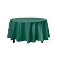 thumbnail image 1 of Dark Green Decorations | Round Dark Green Table Cloth | Round Plastic Table Cover - Dark Green - 84in. - 1 Piece (fdp91006), 1 of 1