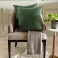thumbnail image 1 of Dark Green Decorative Throw Pillow Covers 14"x14" | Pack of 2 Modern Plain Velvet Cushion Cover | Solid Color Pillowcases for Couch, Sofa Bedroom & Living Room, Modern Home Décor - Dark Green Velvet, 1 of 6