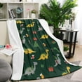 thumbnail image 1 of Dark Green Dinosaurs Christmas Pattern Blanket,Comfortable Soft Lamb Wool Throw Blanket,All Season,Warm Lightweight Blankets for Sofa Bed Couch Living Room Chair,40"x50", 1 of 4
