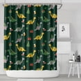 thumbnail image 1 of Dark Green Dinosaurs Christmas Pattern Shower Curtain 72"x84" ,Bathroom Decorative Shower Curtains Set with 12 Hooks,Modern Waterproof Washable Shower Curtain, 1 of 6