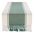 thumbnail image 1 of Dark Green Dobby Stripe Ribbed Table Runner 13" x 108", 1 of 5