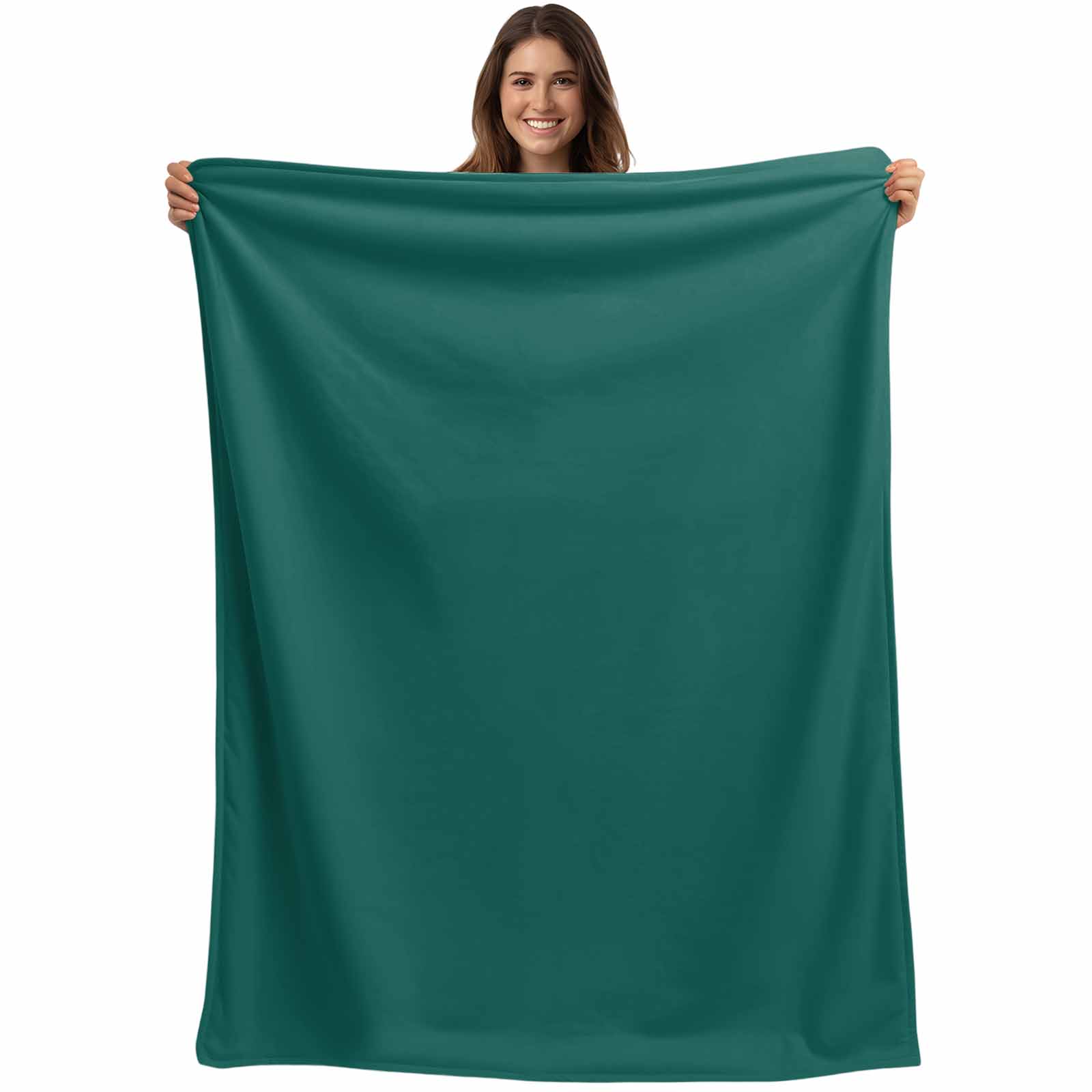 Dark Green Flannel Throw Blanket for Couch, Lightweight Fleece Soft — free download