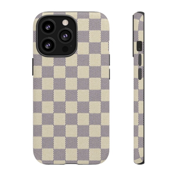 Cream Checkered Tough iPhone 15 Case iPhone 14 Case-iPhone-iPhone Case