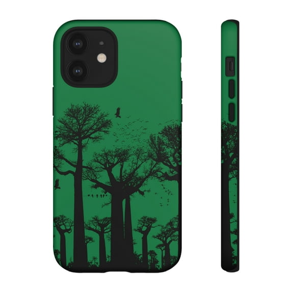 Dark Green Forest Tree Design iPhone 15 Case-iPhone 14-iPhone Case-iPhone