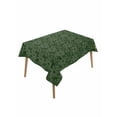thumbnail image 1 of Dark Green Gold Floral Rectangle Tablecloth, Modern Abstract Art Spring Flowers Waterproof & StainResistant Tablecloth, Washable Oil-proof Table Cover for Dining/Party/Wedding/Camping/Buffet 52x70 In, 1 of 9