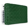 Dark Green Indoor Air Conditioner Cover, Pure Color White Polka Dots ...