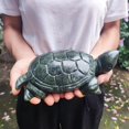 thumbnail image 1 of Dark Green Jade Lifelike Longevity Turtle Statue Healing Reiki Nephrite Jade Carved Natural Crystal Tortoise Nice Mascot Animal Home Decor, 1 of 8