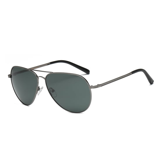 Dark Green Lens Aviator Frame Sunglasses - UV Protection Timeless Daily Commute Eyewear